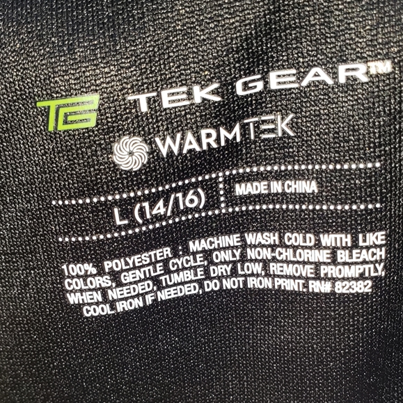 Tek Gear warm Tek grey heather & black soccer ball hooded sweatshirt L 14-16) - Picture 4 of 7